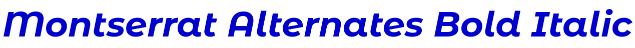 Montserrat Alternates Bold Italic フォント